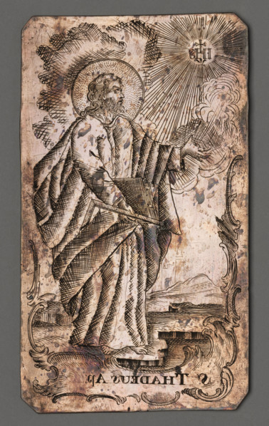 S THADEUS Ap: (Saint Thaddeus the Apostle), Masieski, Jan (fl. ca 1750-1800), graphic artist; Jude