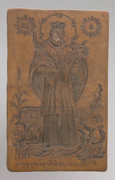 Recto: Saint John of Nepomuk; verso: Saint Florian. The author is probably Jan Maszewski