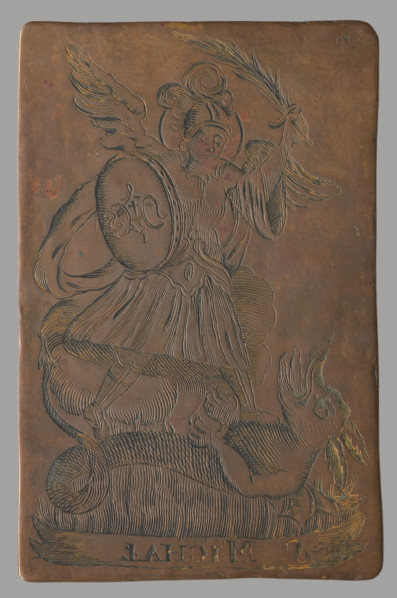 Saint Michael Fighting the Dragon, probably by Jan Maszewski (Masieski, fl. ca. 1750–1800), graphic