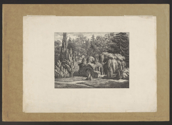 Botanical Garden in Warsaw. Chapel at the site of the cornerstone for the construction of the