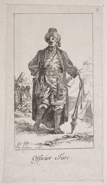 Officier Turc, Le Prince, Jean-Baptiste (1734-1781), graphic artist. Compositions on 'Oriental'