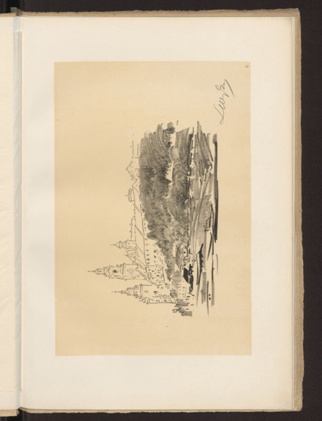 Wawel from Zwierzyniec, Wyczólkowski, Leon (1852–1936), Kraków (1915). Drawing of Wawel Castle on