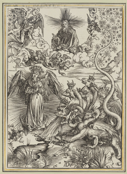 The Apocalyptic Woman, Dürer, Albrecht (1471–1528), graphic artist; religious scenes; Apocalypse of