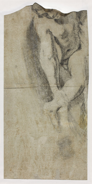 Fragment of the figure of the Crucified Christ, draughtsman Benedykt Tyszkiewicz (1904–1956);