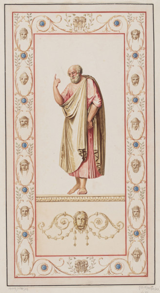 Vestigia delle Terme di Tito. Dionysus and Ariadne. Quadro from the vault decoration of room 15,
