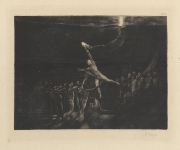 Theft of Light, pl. 12, Brahms's Fantasy, Op. XII, Klinger, Max (1857–1920), graphic artist;