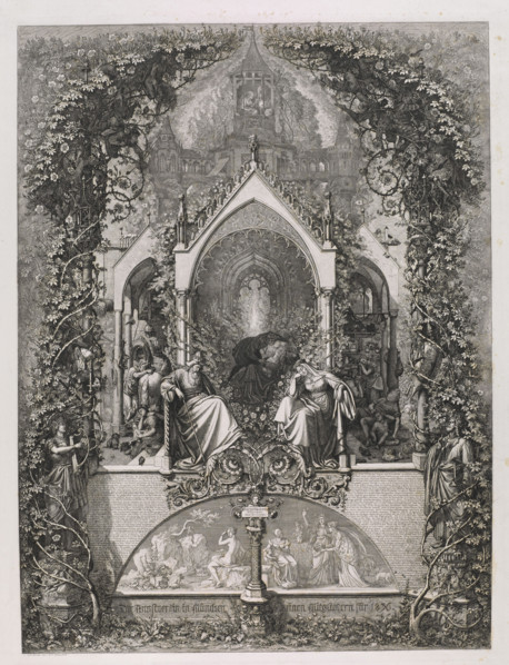 Dornröschen. Märchen von Grimm, Neureuther, Eugen Napoleon (1806-1882), graphic artist, Sleeping