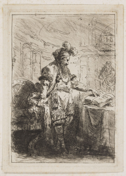 Le Magicien, Le Prince, Jean-Baptiste (1734–1781), graphic artist. Title: 'Le Magicien'. Engraving