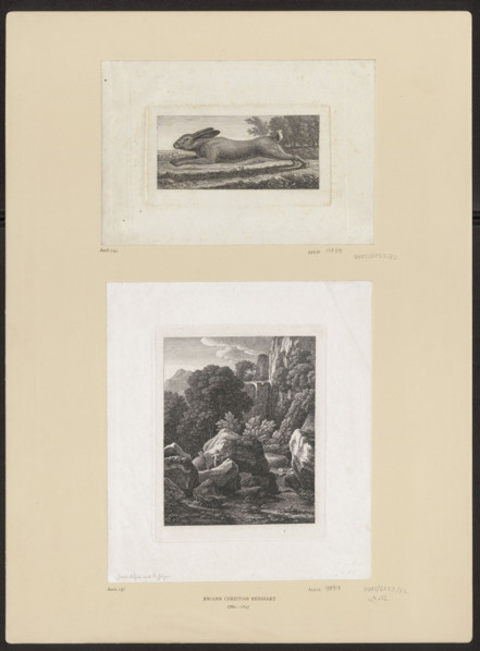 Felslandschaft mit der Jäger, Reinhart, Johann Christian (1761-1847), graphic artist; hunters;