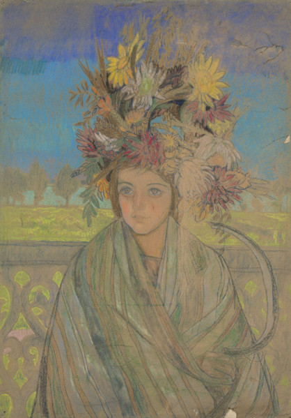 Summer, Rembowski, Jan (1879–1923), painter, Summer (allegory), portraits of women, peasants, 1922,