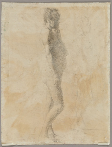 Girl leaning on the armrest of a chair; verso: Annah nude, Paul Gauguin's models, Wyspianski,
