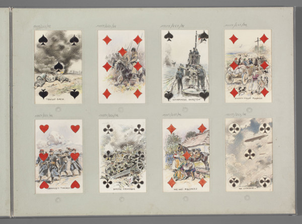 Six of Hearts - French soldiers carrying a wounded man on a stretcher, Tanski, Czeslaw (1862-1942),