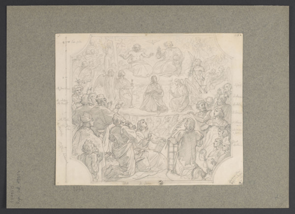 All Saints, design of a painting for the altar in All Saints' Church in Warsaw; draughtsman: