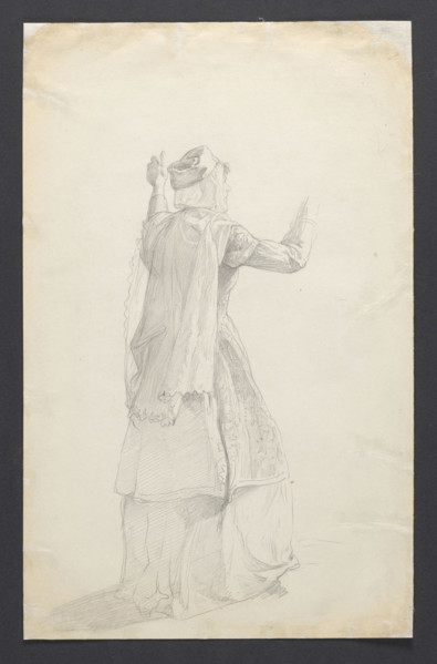 Matron's figure, sketch for the painting 'The Princess's Dowry' (1894), Wojciech Gerson