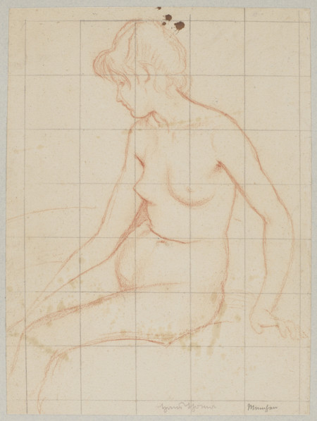 Female nude; Hans Thoma (1839–1924), draughtsman; studies for paintings; female nudes; former