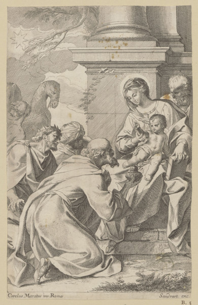 Adoration of the Magi; Sandrart, Jakob von (1630–1708), publisher; Maratti, Carlo (1625–1713),