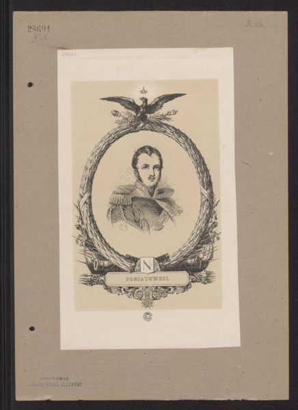 Bust of Prince Józef Poniatowski, graphic artist; subject: Poniatowski, Józef Antoni (1763–1813) in