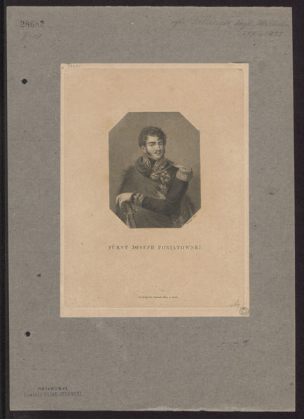 Portrait of Prince Józef Poniatowski; artist: Friedrich Wilhelm Bollinger (1777–1825), graphic