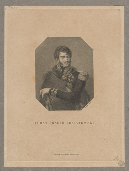 Portrait of Prince Józef Poniatowski; artist: Friedrich Wilhelm Bollinger (1777–1825), graphic