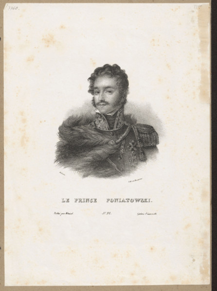 Portrait of Prince Józef Poniatowski; publisher: Blaisot, Antoine Barru (1794–1876); draughtsmen: