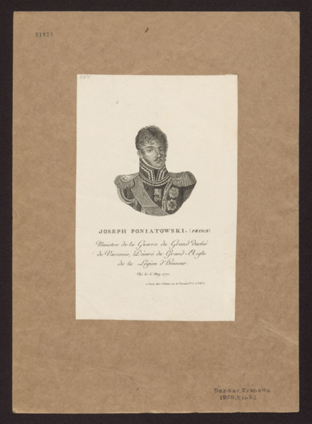 Portrait of Prince Józef Poniatowski; Juliannau (fl. ca. 1810), publisher; Juliannau (fl. ca.