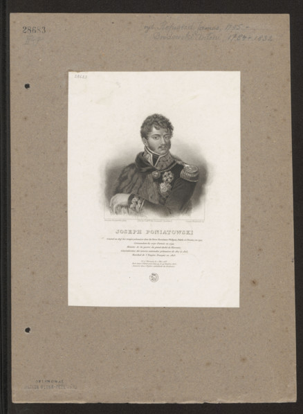 Portrait of Prince Józef Poniatowski; graphic print after Antoni Brodowski (painter); graphic
