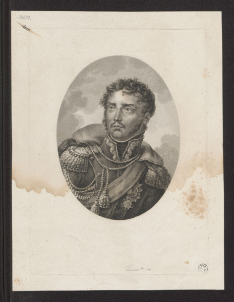 Portrait of Prince Józef Poniatowski; Nicolas Octave Tassaert (1800–1874), graphic artist;