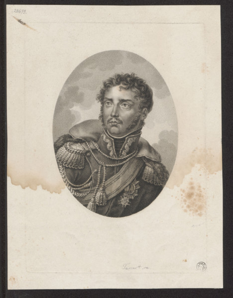 Portrait of Prince Józef Poniatowski; Nicolas Octave Tassaert (1800–1874), graphic artist;