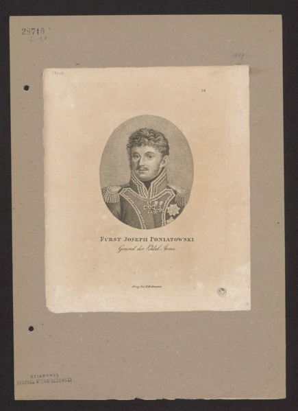 Portrait of Prince Józef Poniatowski; graphic artist: Peter Bohmann (fl. 1800–182?); publisher;
