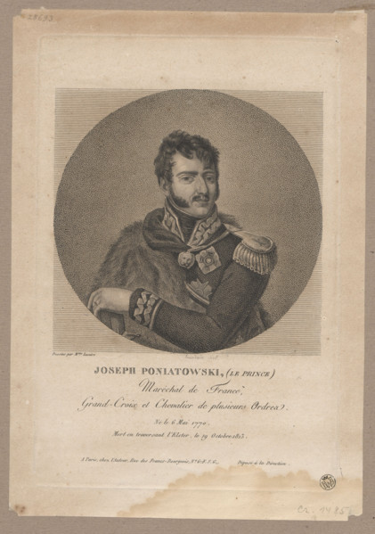 Portrait of Prince Józef Poniatowski; artists/publishers: Justine Lesuire (fl. ca. 1810), Bourdain