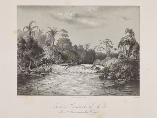Caxao Falls, 18 December 1847, second cataract of the Xingu River; draughtsmen: Adalbert (Prince of