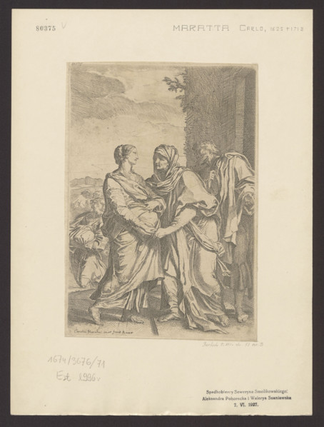 The Visitation; Carlo Maratti (1625–1713), graphic artist; The Visitation (iconography); Elizabeth