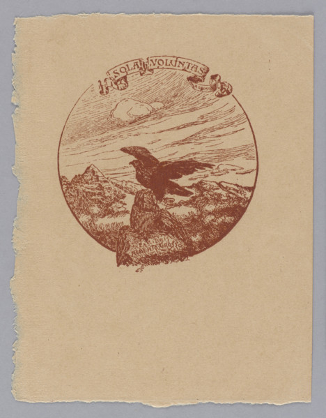 Ex libris Alberto Grosso; Alberto Grosso (1860–1928), graphic artist; bookplate (own bookplate),