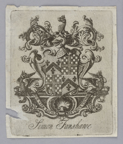 Simon Fanshawe: Dux Vitae Ratio in Cruce Victoria, graphic artist; heraldic animals; heraldic-text
