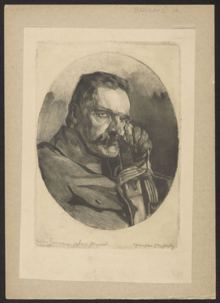 Portrait of Józef Pilsudski; makers: Jan Wojnarski (1879–1937), graphic artist, and Jan Kanty