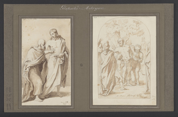 Doubting Thomas, Glebocki, Adrian (1833-1905), illustrator; Polish drawing; Thomas the Apostle (St