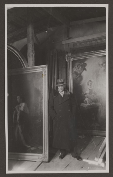 Vilnius. Cathedral. 'Cleaning of Cathedral Paintings - Jerzy Hoppen'; photographer: Edmund and