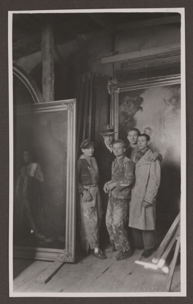 Vilnius. 'Restoration of Cathedral Paintings - J. Hoppen with Assistants', photographer: Zdanowscy,