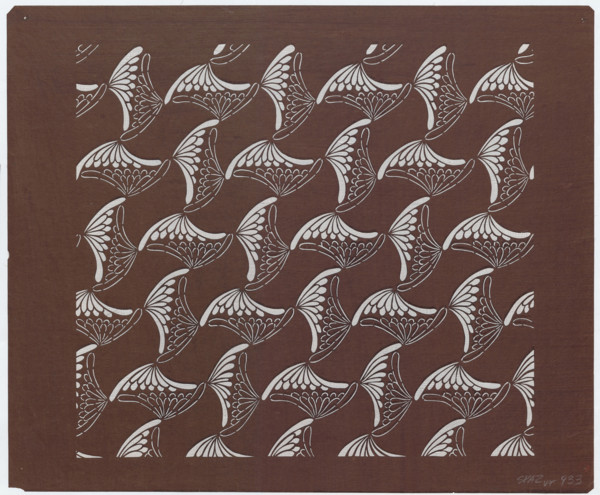Ise katagami dyeing stencil - night and day chrysanthemum (chûya kiku) ?? ???, Ôsugi, Ishimi (1936-