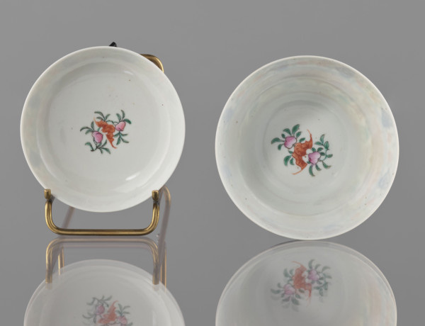 Bowl with lid; Chinese colored porcelain; Qing dynasty (Qianlong period, 1736–1795), Qing style;