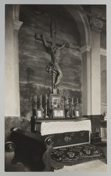 Crucifix, photograph by Jan Bulhak (1876–1950), 1931. Interior of Vilnius Cathedral (Archcathedral