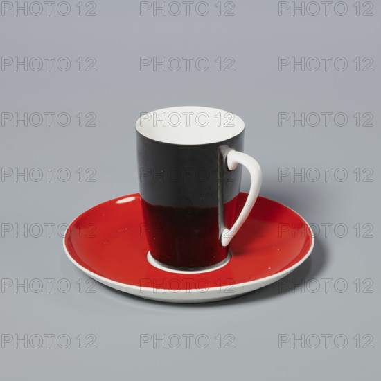 Cup and saucer from the 'Goplana' coffee set, Cmielów SA Porcelain and Ceramic Products Factory,