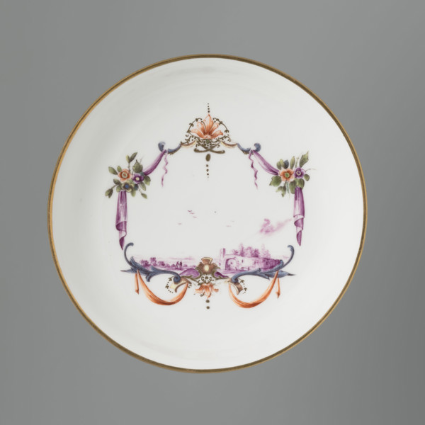 Bowl saucer, Koenigliche Porzellain Fabrique, Meissen (1710–1763), manufacturer; ca. 1750; Meissen;