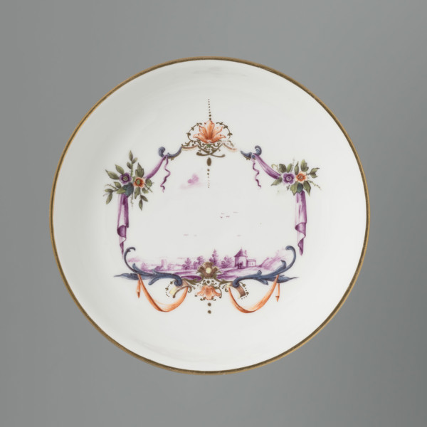 Bowl saucer, Koenigliche Porzellain Fabrique, Meissen (1710–1763), manufacturer; ca. 1750; Meissen;