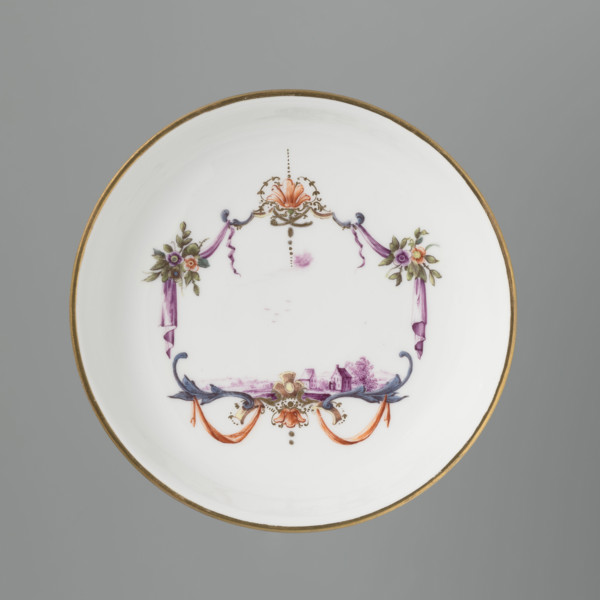 Bowl saucer, Koenigliche Porzellain Fabrique, Meissen (1710–1763), manufacturer, ca. 1750, Meissen;