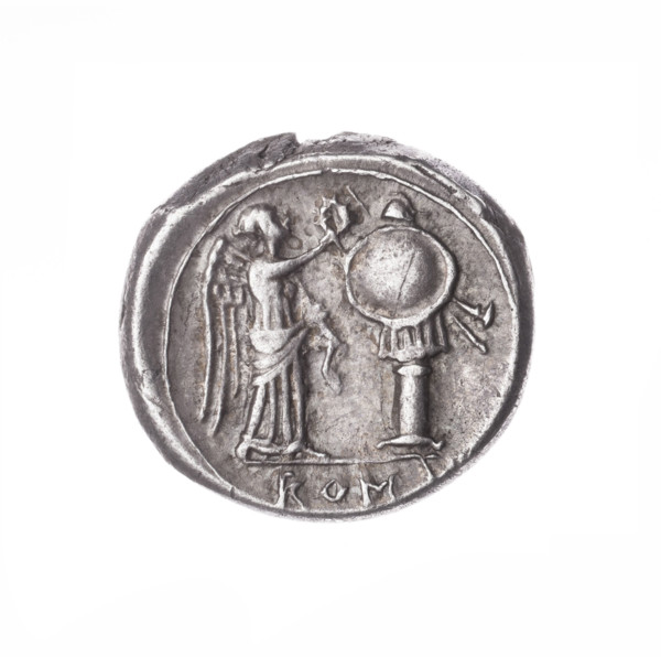 Victoria (personification); Jupiter (mythology); head of Jupiter; trophies; Victoria crowning;