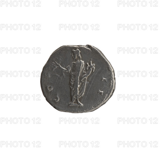 Denarius, ca. 145–147. Obverse: Head of young Marcus Aurelius without a cap to the right,