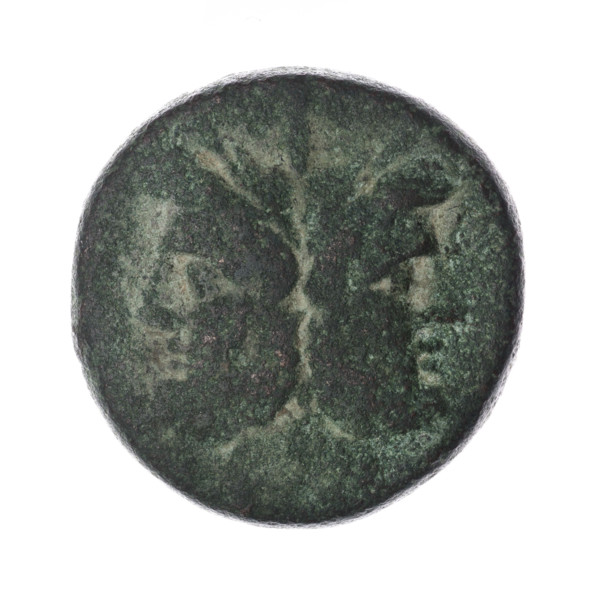 Obv. Head of Janus in laurel wreath; above value sign I. Continuous border. Rev. Ship's prow right;