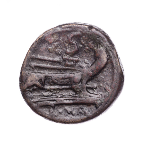 Semis, publisher; obverse: head of Saturn in laurel wreath at right with value mark 'S' behind;