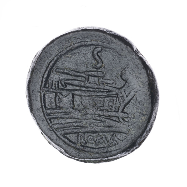 Semis; publisher; ship's prow (iconographic); head of Saturn (iconographic); Saturn (mythological);